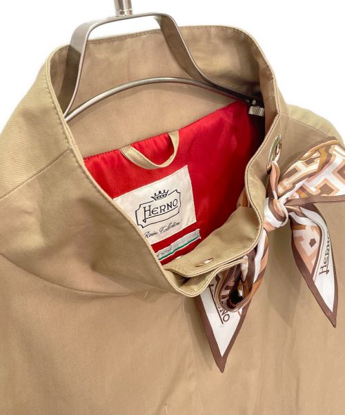 HERNO（ヘルノ）HERNO (ヘルノ) スタンドカラーコットンコート ブラウン サイズ:44の古着・服飾アイテム