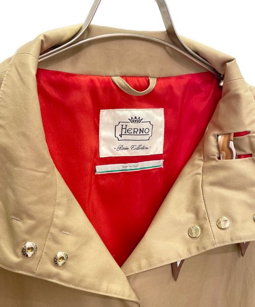 HERNO（ヘルノ）HERNO (ヘルノ) スタンドカラーコットンコート ブラウン サイズ:44の古着・服飾アイテム