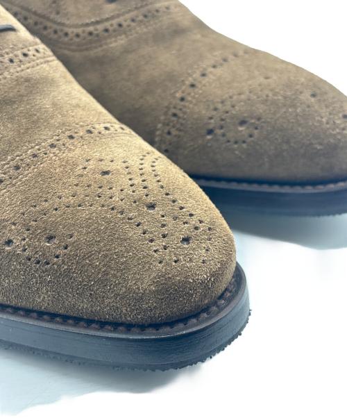 Santoni（サントーニ）Santoni (サントーニ) BEAMS F (ビームスエフ) メダリオンドレスシューズ ブラウン サイズ:6.5の古着・服飾アイテム