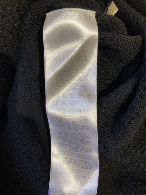 GUCCI（グッチ）GUCCI (グッチ) GGレースニットワンピース ブラック サイズ:XXSの古着・服飾アイテム
