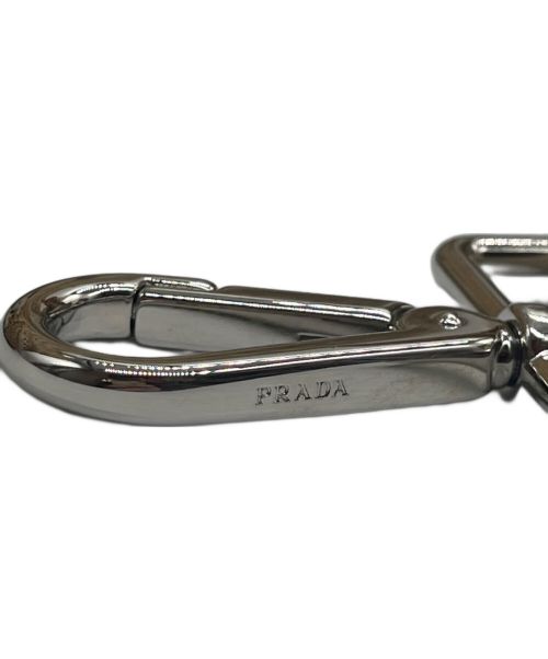 PRADA（プラダ）PRADA (プラダ) カナパ 2WAY ラフィアハンドバッグ ベージュ×ホワイト サイズ:Mの古着・服飾アイテム