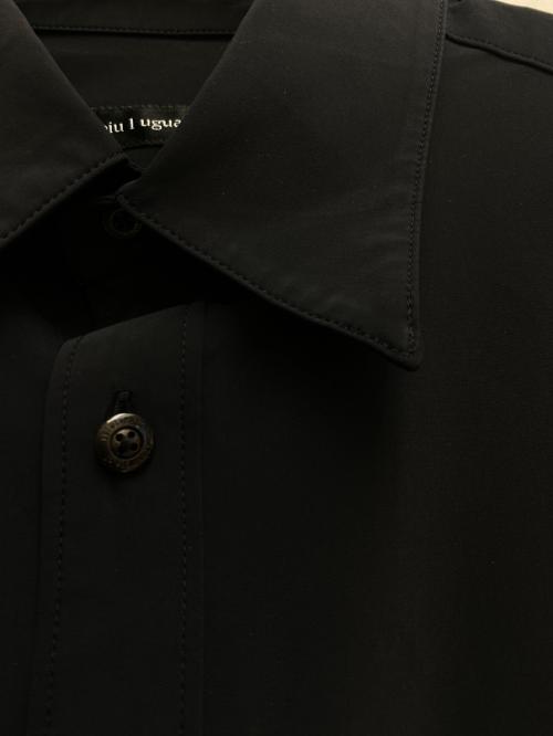 1piu1uguale3（ウノピュウノウグァーレトレ）1piu1uguale3 (ウノピュウノウグァーレトレ) 5分袖サファリシャツ ブラック サイズ:Lの古着・服飾アイテム