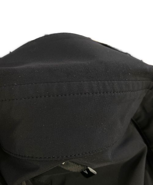 1piu1uguale3（ウノピュウノウグァーレトレ）1piu1uguale3 (ウノピュウノウグァーレトレ) 5分袖サファリシャツ ブラック サイズ:Lの古着・服飾アイテム