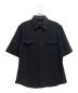 1piu1uguale3（ウノピュウノウグァーレトレ）の古着「5分袖サファリシャツ」｜ブラック