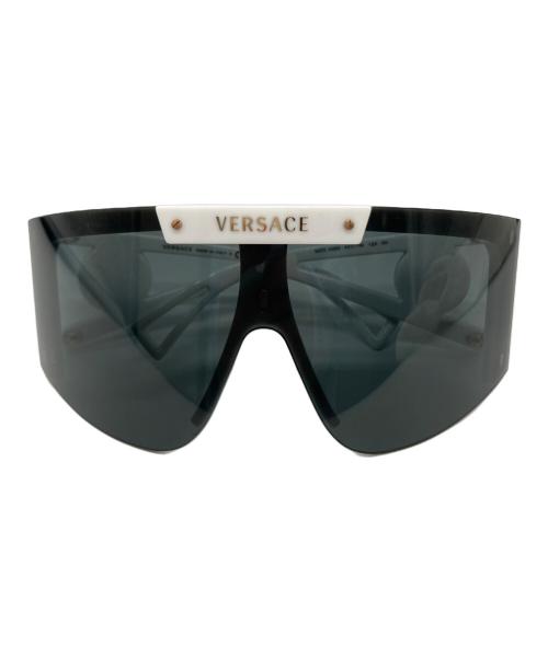 VERSACE（ヴェルサーチェ）VERSACE (ヴェルサーチェ) ゴーグルサングラス ホワイトの古着・服飾アイテム