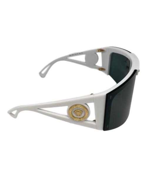 VERSACE（ヴェルサーチェ）VERSACE (ヴェルサーチェ) ゴーグルサングラス ホワイトの古着・服飾アイテム