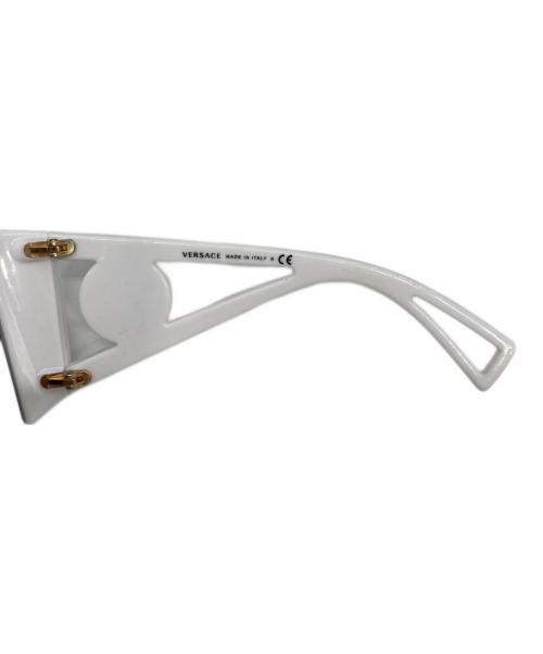 VERSACE（ヴェルサーチェ）VERSACE (ヴェルサーチェ) ゴーグルサングラス ホワイトの古着・服飾アイテム