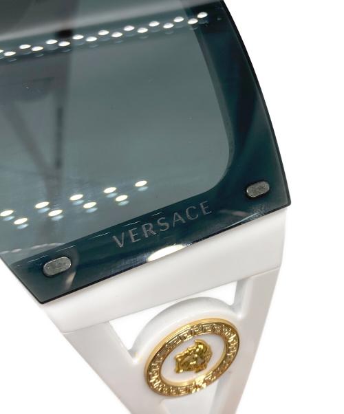 VERSACE（ヴェルサーチェ）VERSACE (ヴェルサーチェ) ゴーグルサングラス ホワイトの古着・服飾アイテム