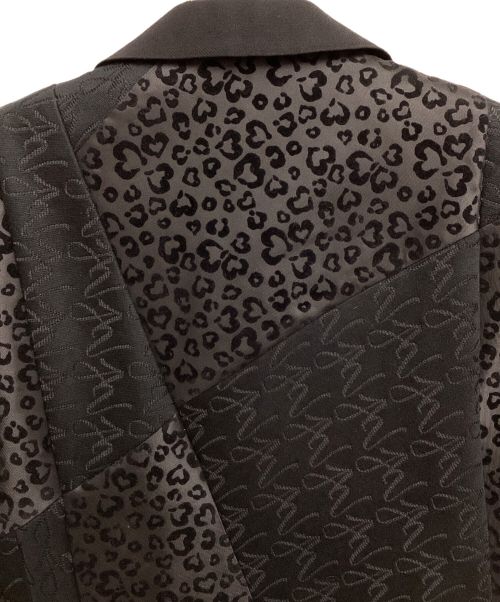 COMME des GARCONS HOMME PLUS（コムデギャルソンオムプリュス）COMME des GARCONS HOMME PLUS (コムデギャルソンオムプリュス) 総柄切り替えチェスターコート ブラック サイズ:Sの古着・服飾アイテム