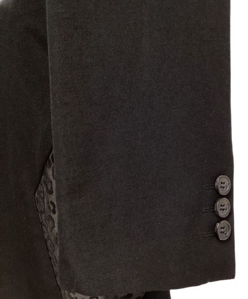 COMME des GARCONS HOMME PLUS（コムデギャルソンオムプリュス）COMME des GARCONS HOMME PLUS (コムデギャルソンオムプリュス) 総柄切り替えチェスターコート ブラック サイズ:Sの古着・服飾アイテム