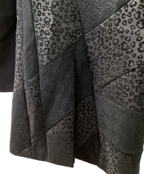 COMME des GARCONS HOMME PLUS（コムデギャルソンオムプリュス）COMME des GARCONS HOMME PLUS (コムデギャルソンオムプリュス) 総柄切り替えチェスターコート ブラック サイズ:Sの古着・服飾アイテム