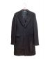 COMME des GARCONS HOMME PLUS（コムデギャルソンオムプリュス）の古着「総柄切り替えチェスターコート」｜ブラック