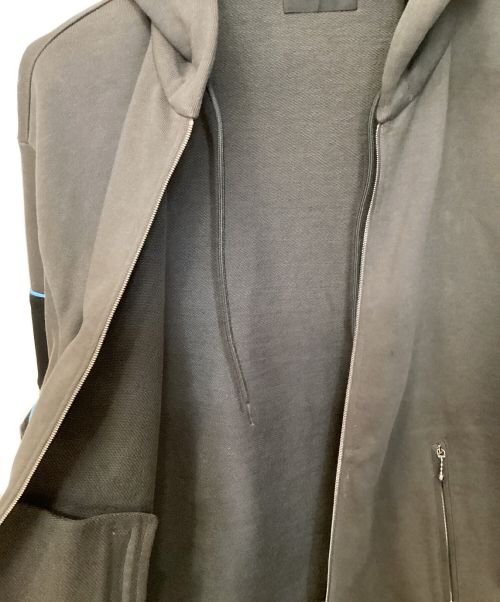 PRADA（プラダ）PRADA (プラダ) ジップアップコットンフーディ グレー サイズ:Mの古着・服飾アイテム