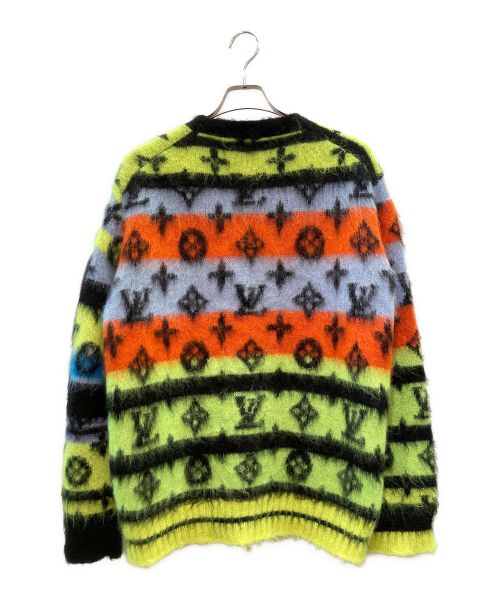 LOUIS VUITTON（ルイ ヴィトン）LOUIS VUITTON (ルイ ヴィトン) 22AW モノグラム モヘアカーディガン スカイブルー×オレンジ サイズ:Mの古着・服飾アイテム