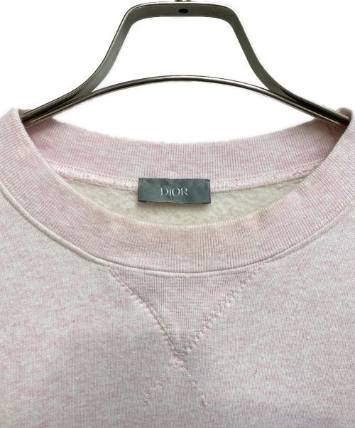 Christian Dior（クリスチャン ディオール）Christian Dior (クリスチャン ディオール) ERL (イーアールエル) ロゴクルーネックスウェット ピンク サイズ:Lの古着・服飾アイテム