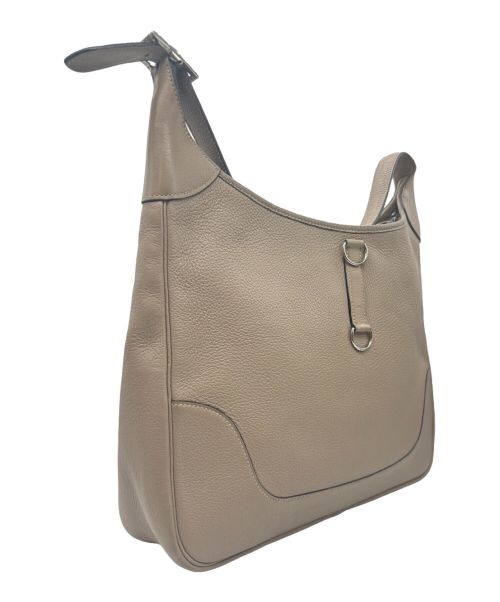 HERMES（エルメス）HERMES (エルメス) トリム 35/シルバー金具/トリヨンクレマンス/ベージュ/▢D刻印 グレー サイズ:35の古着・服飾アイテム