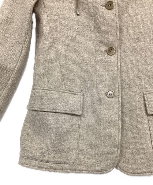 LORO PIANA（ロロピアーナ）LORO PIANA (ロロピアーナ) ロロピアーナカシミヤ エルボーパッチダブルジップフードコート  アイボリー サイズ:38の古着・服飾アイテム