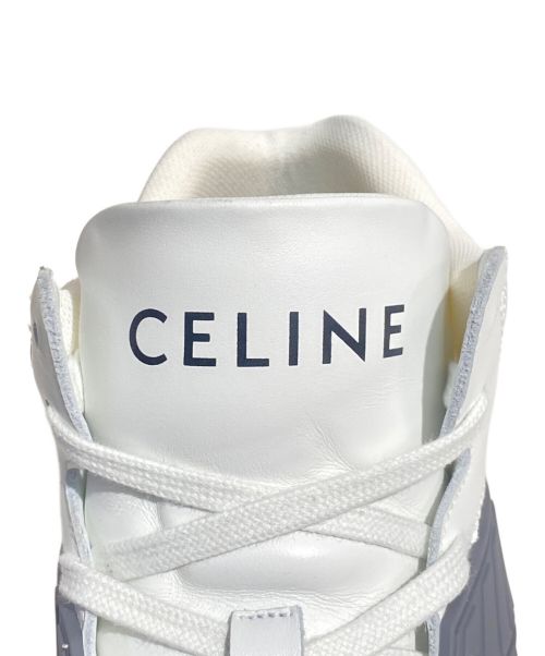 CELINE（セリーヌ）CELINE (セリーヌ) CT-06 ハイトップスニーカー ホワイト×グレー サイズ:43の古着・服飾アイテム