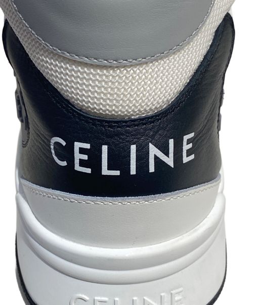 CELINE（セリーヌ）CELINE (セリーヌ) CT-06 ハイトップスニーカー ホワイト×グレー サイズ:43の古着・服飾アイテム