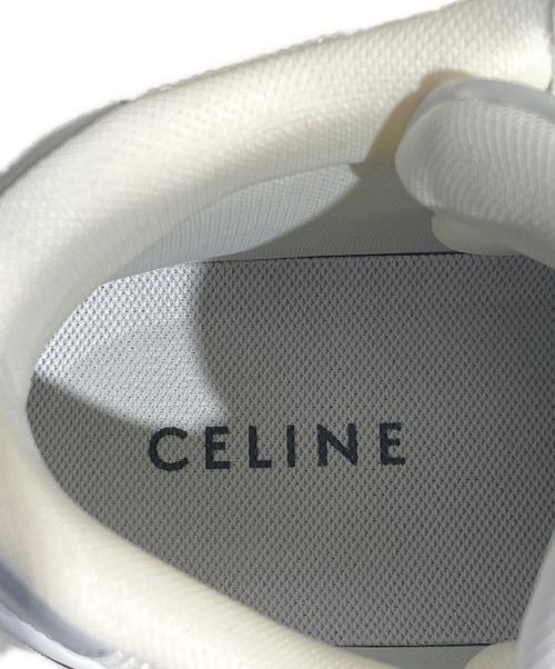 CELINE（セリーヌ）CELINE (セリーヌ) CT-06 ハイトップスニーカー ホワイト×グレー サイズ:43の古着・服飾アイテム