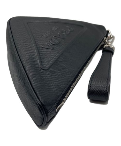 PRADA（プラダ）PRADA (プラダ) Prada Saffiano Triangle Bag ブラック サイズ:-の古着・服飾アイテム