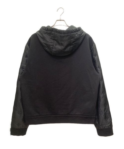 LOUIS VUITTON（ルイ ヴィトン）LOUIS VUITTON (ルイ ヴィトン) Hybrid Zipped Signature Hoodie/ハイブリッドジップ シグネチャー フーディ ブルゾン/24SS ブラック サイズ:Lの古着・服飾アイテム