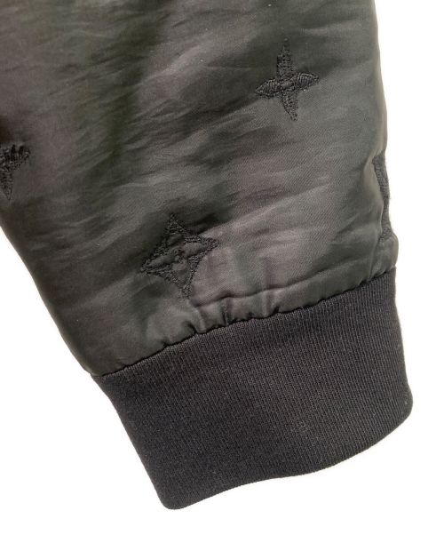 LOUIS VUITTON（ルイ ヴィトン）LOUIS VUITTON (ルイ ヴィトン) Hybrid Zipped Signature Hoodie/ハイブリッドジップ シグネチャー フーディ ブルゾン/24SS ブラック サイズ:Lの古着・服飾アイテム