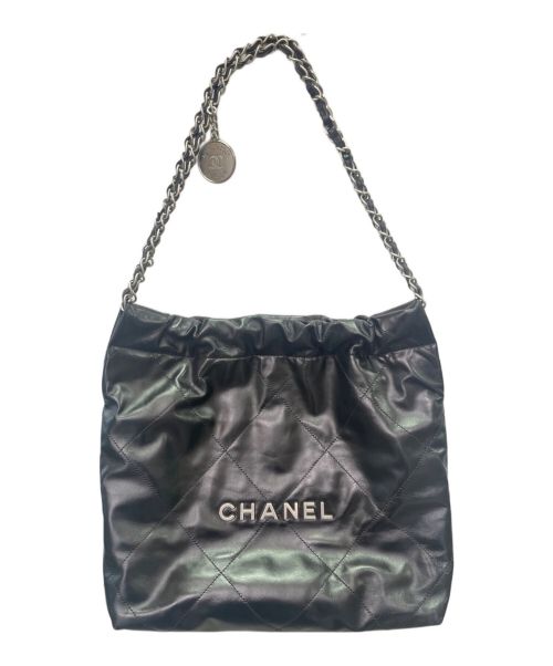 CHANEL（シャネル）CHANEL (シャネル) CHANEL 22 LINE SMALL マトラッセ チェーンショルダーバッグ ブラック サイズ:スモール/SMALLの古着・服飾アイテム