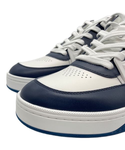 CELINE（セリーヌ）CELINE (セリーヌ) CT-07 CELINE レースアップ ロースニーカー ホワイト×ネイビー サイズ:43の古着・服飾アイテム