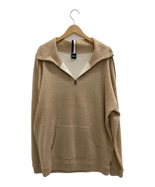 BOSS（ボス）BOSS (ボス) フランネルハーフジップスウェット ベージュ サイズ:SIZE XLの古着・服飾アイテム