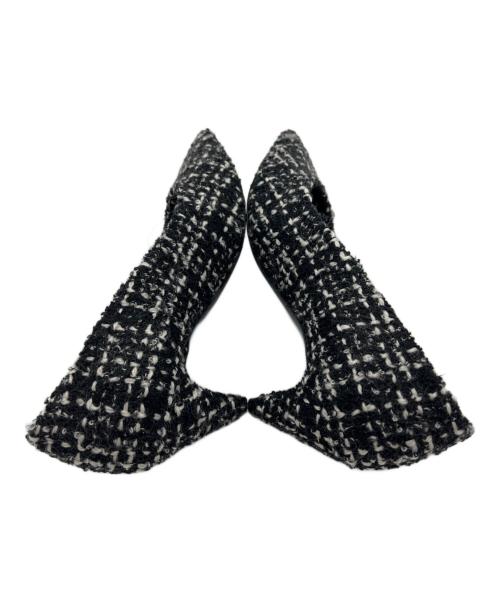 Saint Laurent Paris（サンローランパリ）Saint Laurent Paris (サンローランパリ) ツイードパンプス ブラック サイズ:37の古着・服飾アイテム