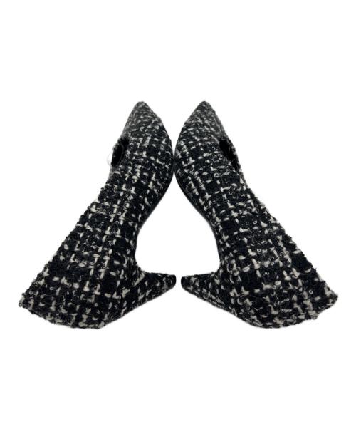 Saint Laurent Paris（サンローランパリ）Saint Laurent Paris (サンローランパリ) ツイードパンプス ブラック サイズ:37の古着・服飾アイテム