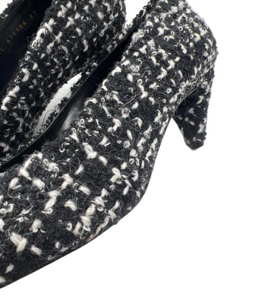 Saint Laurent Paris（サンローランパリ）Saint Laurent Paris (サンローランパリ) ツイードパンプス ブラック サイズ:37の古着・服飾アイテム