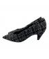 Saint Laurent Paris (サンローランパリ) ツイードパンプス ブラック サイズ:37：8000円