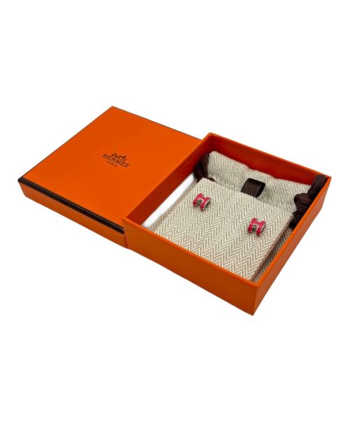HERMES（エルメス）HERMES (エルメス) ポップHピアス mini ピンク サイズ:miniの古着・服飾アイテム