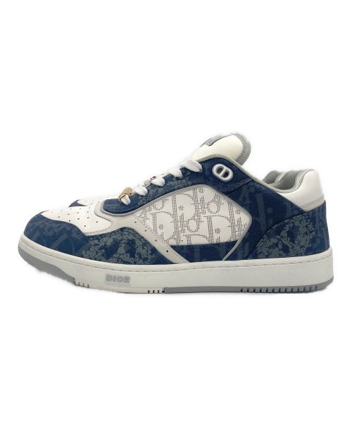 Christian Dior（クリスチャン ディオール）Christian Dior (クリスチャン ディオール) B27 ロートップ スニーカー ホワイト×ネイビー サイズ:42の古着・服飾アイテム