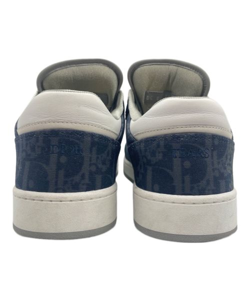 Christian Dior（クリスチャン ディオール）Christian Dior (クリスチャン ディオール) B27 ロートップ スニーカー ホワイト×ネイビー サイズ:42の古着・服飾アイテム