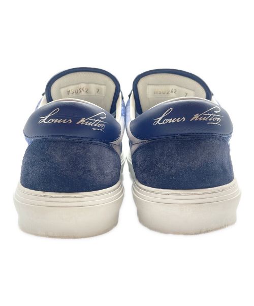 LOUIS VUITTON（ルイ ヴィトン）LOUIS VUITTON (ルイ ヴィトン) LVオリライン モノグラムペイズリー バンダナ柄 ローカットスニーカー  ネイビー サイズ:7の古着・服飾アイテム