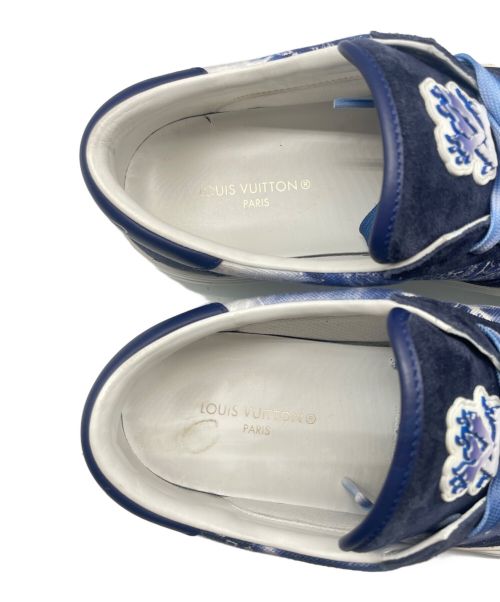 LOUIS VUITTON（ルイ ヴィトン）LOUIS VUITTON (ルイ ヴィトン) LVオリライン モノグラムペイズリー バンダナ柄 ローカットスニーカー  ネイビー サイズ:7の古着・服飾アイテム