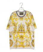 FENDI×VERSACEフェンディ×ヴェルサーチ）の古着「総柄カットソー」｜ホワイト×ゴールド