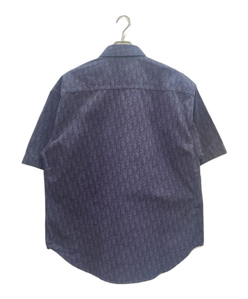 Dior（ディオール）Dior (ディオール) Dior Oblique Overshirt ディオール オブリーク ショートスリーブシャツ ネイビー サイズ:41の古着・服飾アイテム