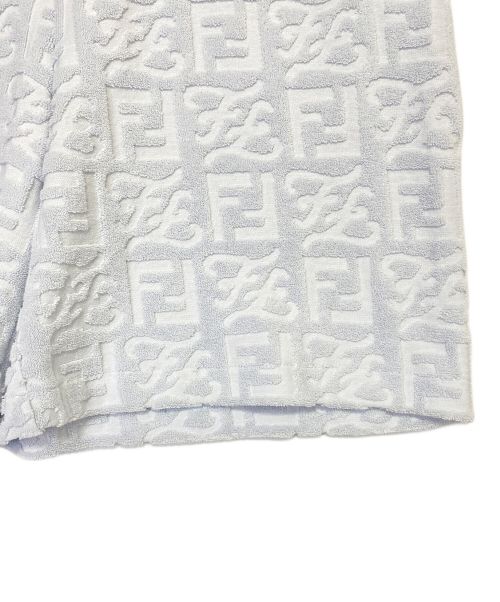 FENDI（フェンディ）FENDI (フェンディ) ズッカ柄パイル地ショートパンツ ブルー サイズ:44の古着・服飾アイテム