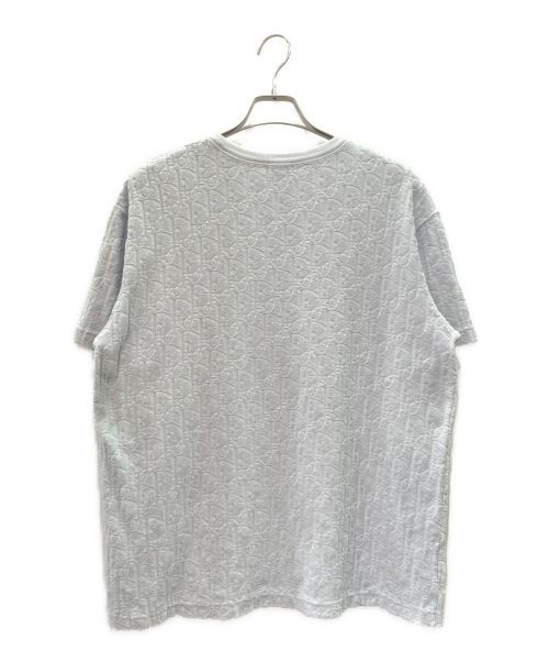 Dior（ディオール）Dior (ディオール) Dior Oblique パイル地 カットソー ブルー サイズ:Mの古着・服飾アイテム
