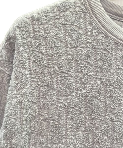 Dior（ディオール）Dior (ディオール) Dior Oblique パイル地 カットソー ブルー サイズ:Mの古着・服飾アイテム