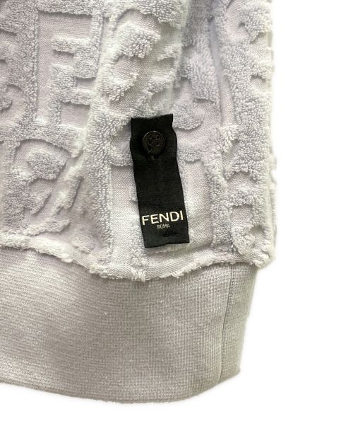 FENDI（フェンディ）FENDI (フェンディ) モノグラムテクスチャード ポロシャツ ブルー サイズ:Sの古着・服飾アイテム