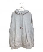 MONCLER×AWAKE NYモンクレール×アウェイク ニューヨーク）の古着「×AWAKE NY(アウェイクニューヨーク) プルオーバーフーディ」｜ライトグレー