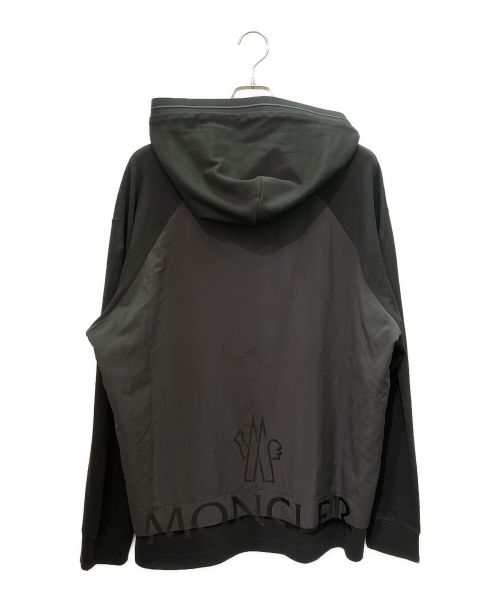 MONCLER（モンクレール）MONCLER (モンクレール) バックロゴ ジップアップフーディ ブラック サイズ:XLの古着・服飾アイテム