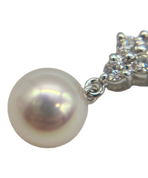 MIKIMOTO（ミキモト）MIKIMOTO (ミキモト) K18WG スイングパール ダイヤ ネックレス シルバー サイズ:-の古着・服飾アイテム