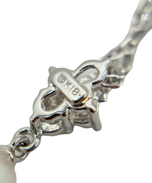 MIKIMOTO（ミキモト）MIKIMOTO (ミキモト) K18WG スイングパール ダイヤ ネックレス シルバー サイズ:-の古着・服飾アイテム