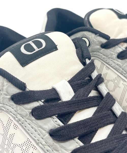 Dior（ディオール）Dior (ディオール) B27 レザーローカットスニーカー グレー×ホワイト サイズ:42の古着・服飾アイテム